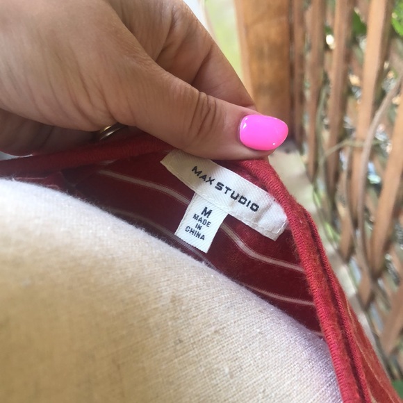 Max Studio red/white casual dress - Picture 4 of 4